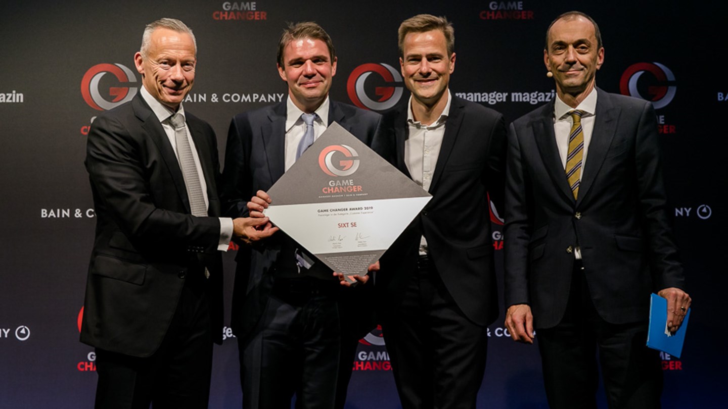 Sixt als Preisträger Game Changer Award 2019